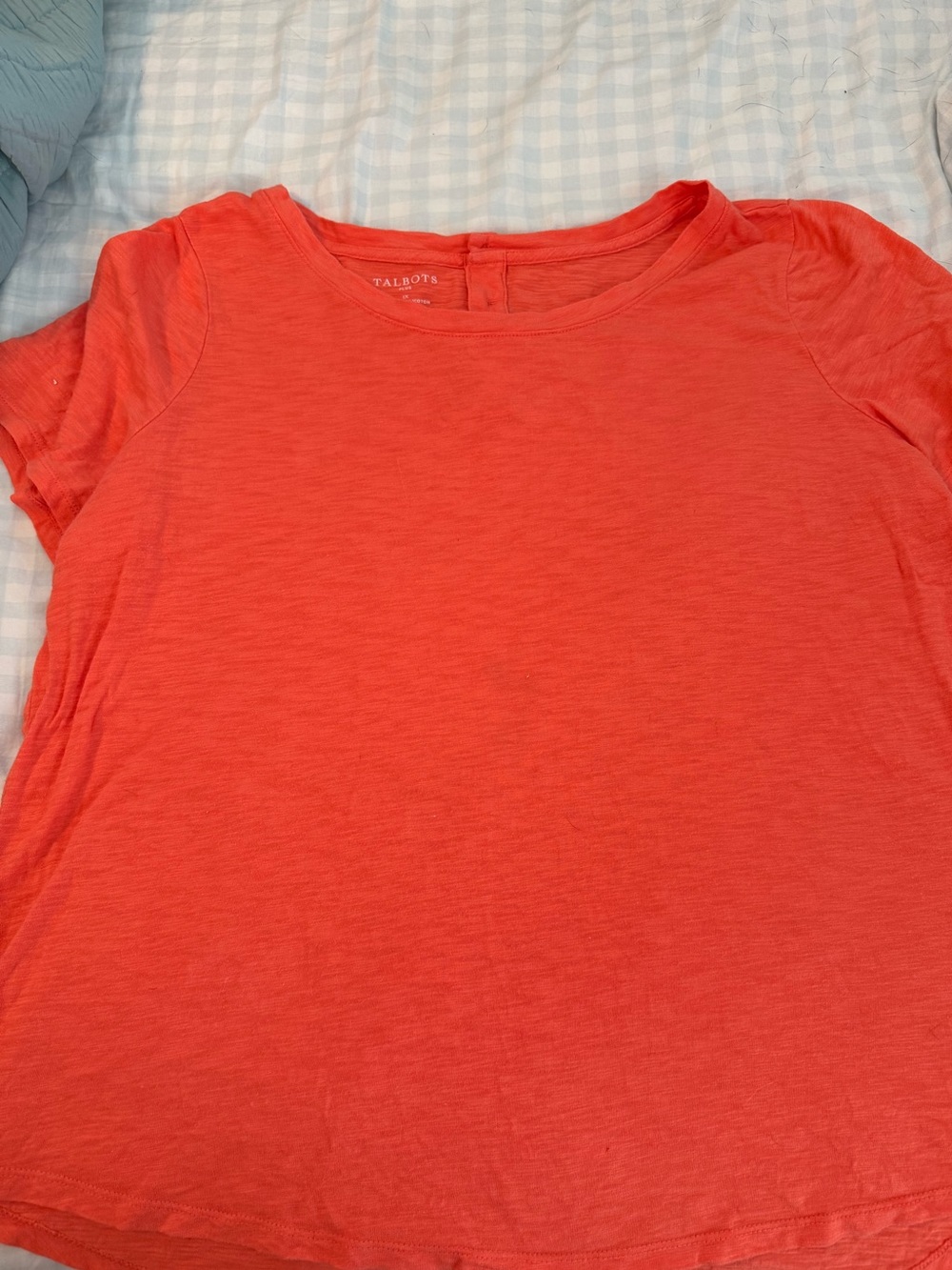 Talbots women’s plus 1x Coral Short Sleeve Crewneck Tee